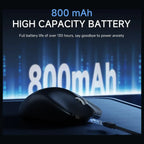 EWEADN X23 Pro Wireless Gaming Mouse, Tri-Mode 2.4G and BT5.0 and USB-C, 12000 DPI, 6 Programmable Buttons, 800mAh Rechargeable, 59g Lightweight, Black