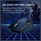 EWEADN X23 Pro Wireless Gaming Mouse, Tri-Mode 2.4G and BT5.0 and USB-C, 12000 DPI, 6 Programmable Buttons, 800mAh Rechargeable, 59g Lightweight, Black