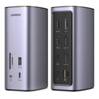 UGREEN 90325 USB C Triple Display Docking Station, 12-in-1, DisplayLink 3 Monitor Support, HDMI 8K@30Hz, Dual 4K@60Hz HDMI and DP, 10Gbps USB 3.2 Gen 2, 100W PD 3.0