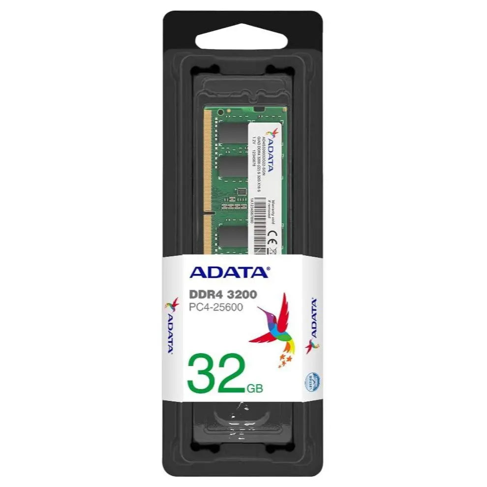 ADATA Premier 32GB (1x32GB) 3200MHz C22 SO-DIMM DDR4 Laptop Memory, AD4S320032G22-SGN