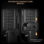 Thermalright A70 ARGB Black ATX Gaming Case, Three-Sided Column-Free Glass, 8 CPU Fan Slots, Four-Way Airflow, Tool-Free Quick Release, Vertical Graphics Card Mounting Anti-Fall, Panoramic Light Strip, 5x ARGB Fans, Black