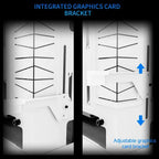 Thermalright A70 ARGB White ATX Gaming Case, Three-Sided Column-Free Glass, 8 CPU Fan Slots, Four-Way Airflow, Tool-Free Quick Release, Vertical Graphics Card Mounting Anti-Fall, Panoramic Light Strip, 5x ARGB Fans