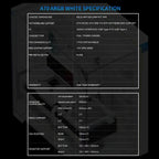Thermalright A70 ARGB White ATX Gaming Case, Three-Sided Column-Free Glass, 8 CPU Fan Slots, Four-Way Airflow, Tool-Free Quick Release, Vertical Graphics Card Mounting Anti-Fall, Panoramic Light Strip, 5x ARGB Fans
