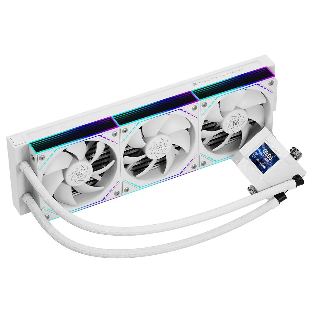 Thermalright Core Matrix 360 Vision ARGB 360mm AIO Liquid CPU Cooler, 2-Inch 320x240 LCD Display, White