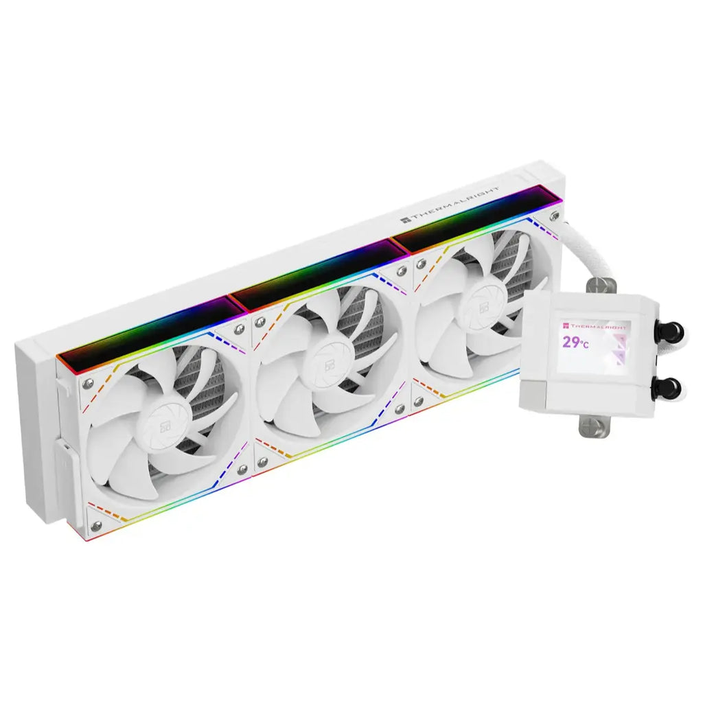 Thermalright Core Matrix 360 Vision ARGB 360mm AIO Liquid CPU Cooler, 2-Inch 320x240 LCD Display, White