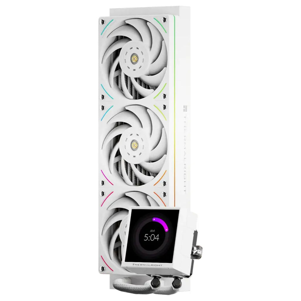 Thermalright Peerless Vision 360 UB ARGB CPU Liquid Cooler, 3.95" 480x480 LCD Square Screen, Wireless Splicing Fans, 360mm Aluminum Radiator, White