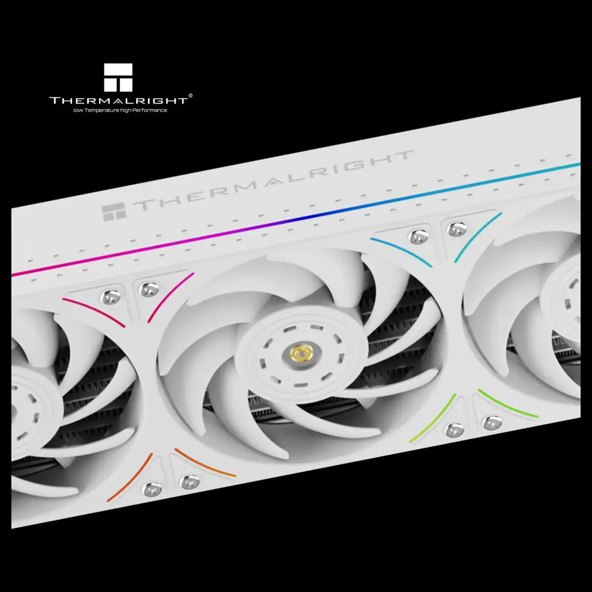 Thermalright Peerless Vision 360 UB ARGB CPU Liquid Cooler, 3.95" 480x480 LCD Square Screen, Wireless Splicing Fans, 360mm Aluminum Radiator, White