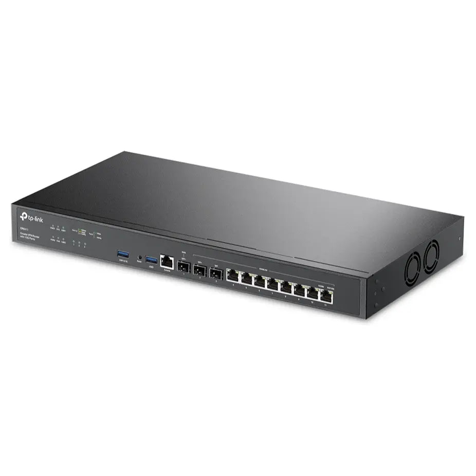 TP-Link ER8411 Omada VPN Router, Two 10GE SFP+ Ports, Up to 10 WAN Ports, SSL IPSec PPTP L2TP OpenVPN, Omada SDN Cloud Management