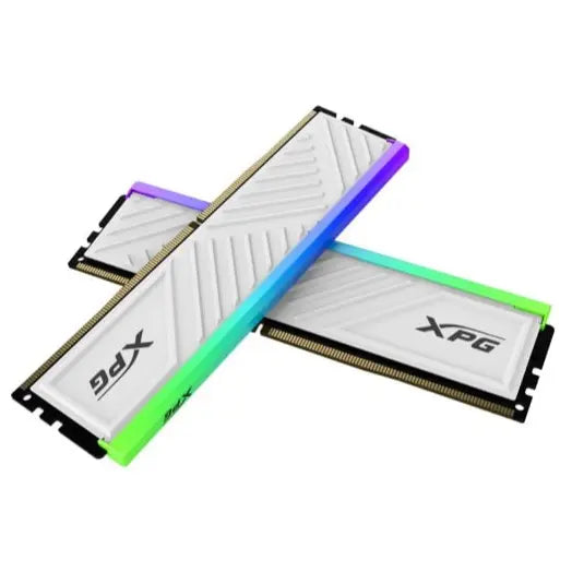 XPG Spectrix D35G RGB DDR4 DRAM Desktop Memory, 32GB 2x16GB 3200MHz CL16, Intel XMP 2.0 Support, White