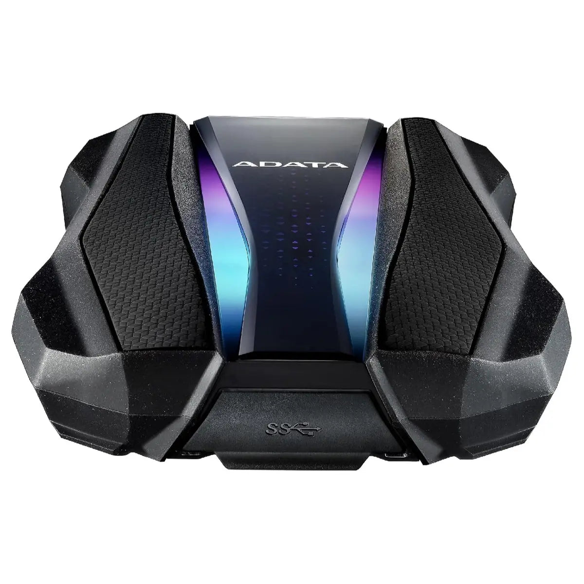 ADATA HD770G External HDD, 2TB, USB 3.2, RGB Lighting, IP68 Waterproof, Dropproof, Dustproof, Patented Port Cover, Black AHD770G-2TU32G1-CBK