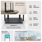 TP-Link TL-WR846N Multi-Mode Wi-Fi Router, 300Mbps Wi-Fi, 4x 5dBi Antennas, 2x2 MIMO, EasyMesh-Compatible