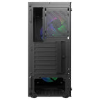 Cougar MX110 RGB Mid Tower ATX Computer Case, 4x120mm Fixed RGB Fans, Up To 240mm AIO Radiator Or 158mm Air Cooler, Up To 305mm GPU, 2x2.5in SSD Plus 2x3.5in HDD