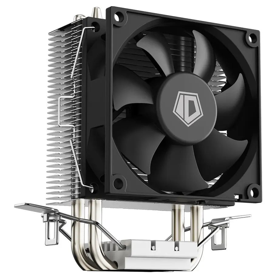 ID-Cooling SE-802-SD V3 CPU Air Cooler, 2x Heat Pipes Design, Microwave Heatsink Fin, Balanced Fan Design, Stealthy Black Design