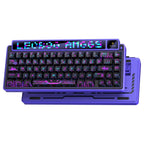 AULA LEOBOG AMG65 Gasket Mechanical Wireless Gaming Keyboard, 65% Hot-Swappable, Tri-Mode Wireless, Linear Jasper Switches, Dot Matrix LED Screen and 1.14 inch Smart Screen, Cyber Star Nights