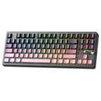 AULA F87 PRO V2 Wireless Mechanical Keyboard, 87 Key TKL Gasket-Mounted, RGB Backlight, Hot-Swappable, Bluetooth 5.0 2.4GHz and USB-C, 10000mAh Battery, 8K Polling Rate, Gradient Black and Pink, X3 Switch