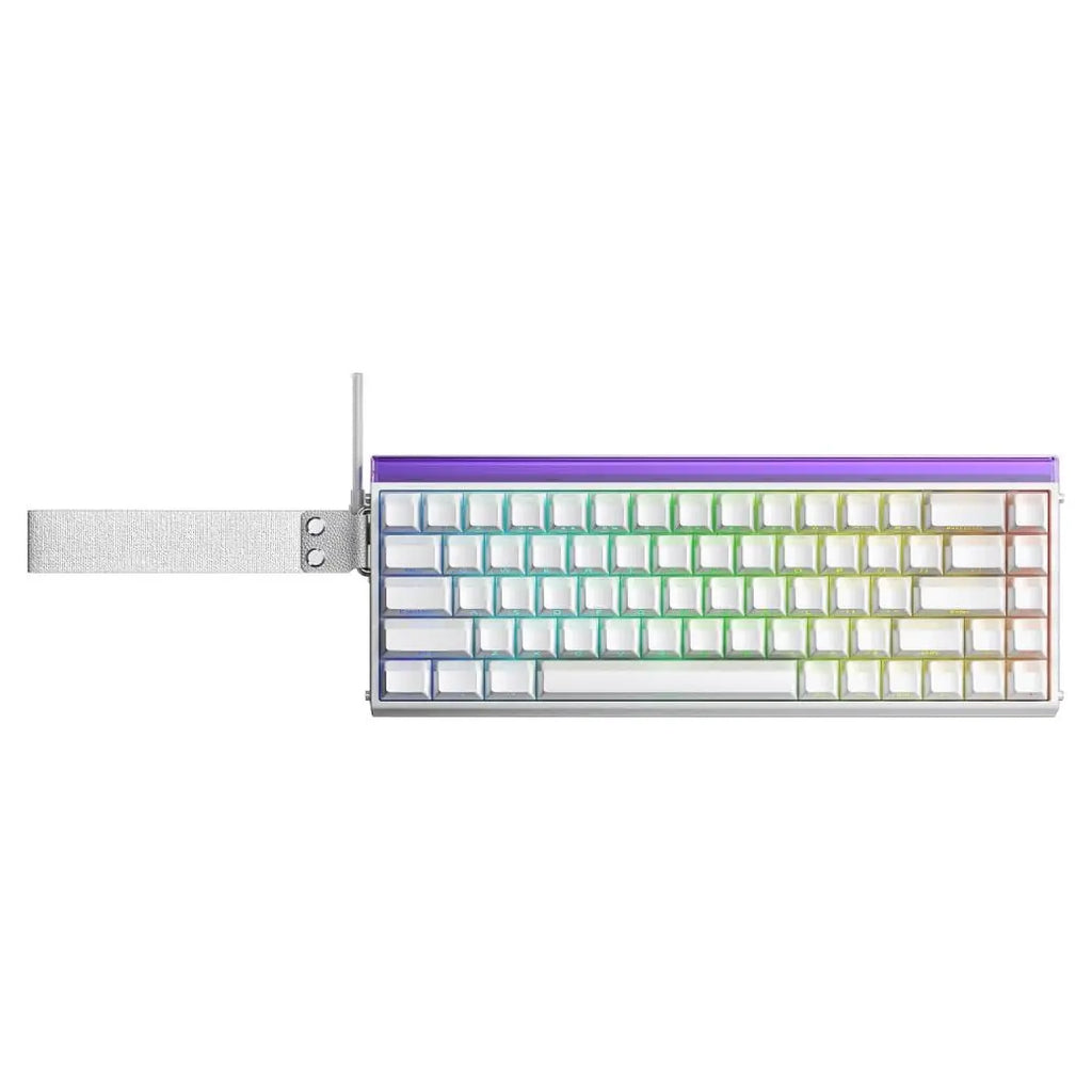 AULA HERO68 HE 60-Key Wired Hall Effect Gaming Keyboard, 16.8M RGB Backlighting, 8000Hz Polling Rate and 0.125ms Latency, Rapid Trigger and Adjustable Actuation, USB Type-C, White