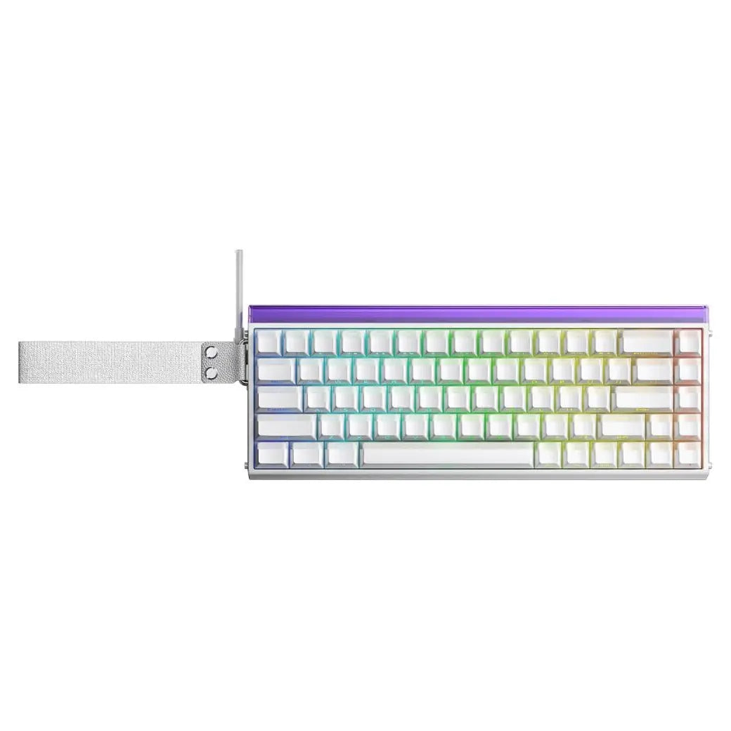 AULA HERO68 HE 60-Key Wired Hall Effect Gaming Keyboard, 16.8M RGB Backlighting, 8000Hz Polling Rate and 0.125ms Latency, Rapid Trigger and Adjustable Actuation, USB Type-C, White