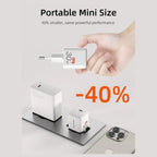Cabletime 30W USB-C GaN Wall Charger PD 3.0 for iPhone, 30W Max, EU Plug, PC Fireproof Shell, G30AW