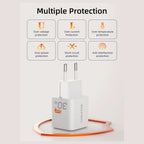 Cabletime 30W USB-C GaN Wall Charger PD 3.0 for iPhone, 30W Max, EU Plug, PC Fireproof Shell, G30AW