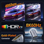 CABLETIME 8K HDMI 2.1 Coupler Female To Female Extender Adapter, 8K60Hz, 48Gbps, Aluminum Space Gray, CP46U