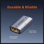 CABLETIME 8K HDMI 2.1 Coupler Female To Female Extender Adapter, 8K60Hz, 48Gbps, Aluminum Space Gray, CP46U