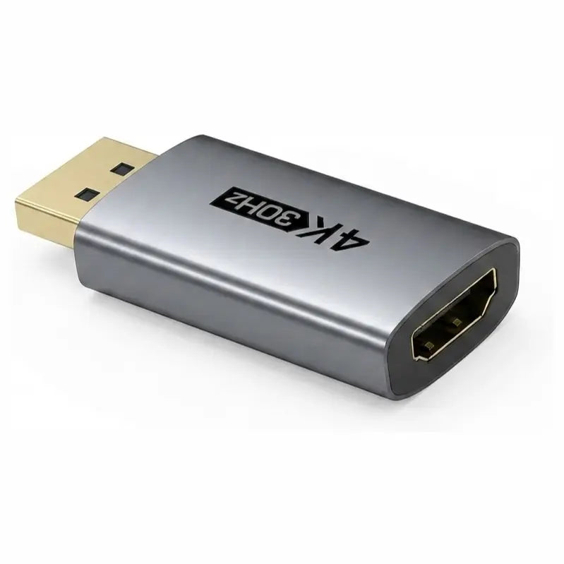 Cabletime 4K DisplayPort DP Male to HDMI Female Adapter, 4K@30Hz, Unidirectional DisplayPort to HDMI Converter, Aluminum Shell, CP22A