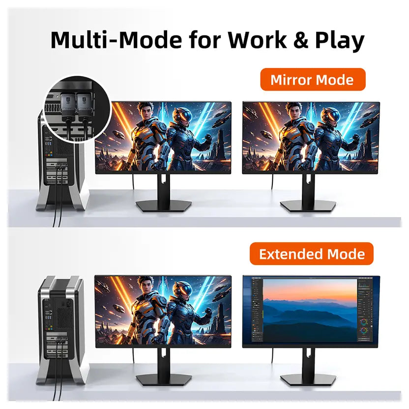 CABLETIME CP21A DisplayPort to HDMI 4K 60Hz Adapter, HDR10, AMD FreeSync and NVIDIA G-SYNC, Plug and Play, Aluminum Alloy Shell, Gold-Plated Connectors