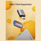 CABLETIME CP81G USB-C Male to USB-A Female OTG Adapter, 10Gbps Data Transfer, 5V3A Max Charging, Aluminum and PVC