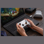 8BitDo Ultimate 2 Wireless Controller, TMR Joysticks, Hall or Tactile Triggers, 1000Hz Polling Rate, 6-Axis Motion Control, White