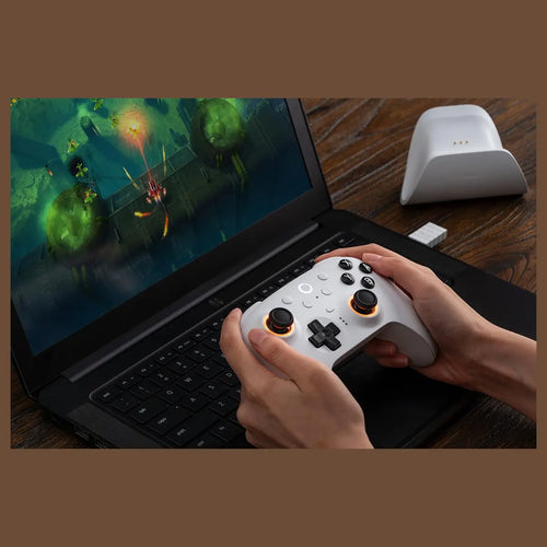 8BitDo Ultimate 2 Bluetooth Controller for Switch, Switch 2 and Windows PC, Switch Pro Controller with TMR Joysticks, Switchable Hall Effect and Tactile Triggers, Vibration and Motion Control, Black