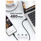 UGREEN 60W USB Type-C Charging Cable, 3A PD 3.0 Fast Charge, USB C to USB C, Up to 480Mbps Data Transfer, 1M, 50997