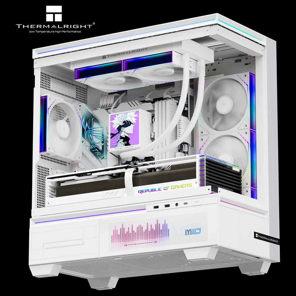 Thermalright Peerless Vision 240 ARGB Liquid CPU Cooler With 3.95-Inch 480x480 LCD, 277mm Aluminum Radiator, 3000RPM Pump, 2000RPM Fans, White