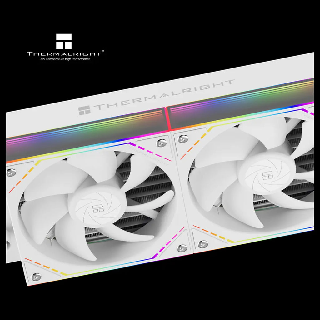 Thermalright Peerless Vision 240 ARGB Liquid CPU Cooler With 3.95-Inch 480x480 LCD, 277mm Aluminum Radiator, 3000RPM Pump, 2000RPM Fans, White