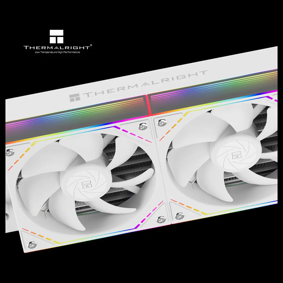 Thermalright Peerless Vision 240 ARGB Liquid CPU Cooler With 3.95-Inch 480x480 LCD, 277mm Aluminum Radiator, 3000RPM Pump, 2000RPM Fans, White