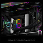 Thermalright Magic QUBE 360 ARGB Liquid CPU Cooler, 397x120x52mm Radiator, 2000RPM Fans, ARGB Digital Display Screen, 4-Pin PWM and 5V 3-Pin ARGB, Black