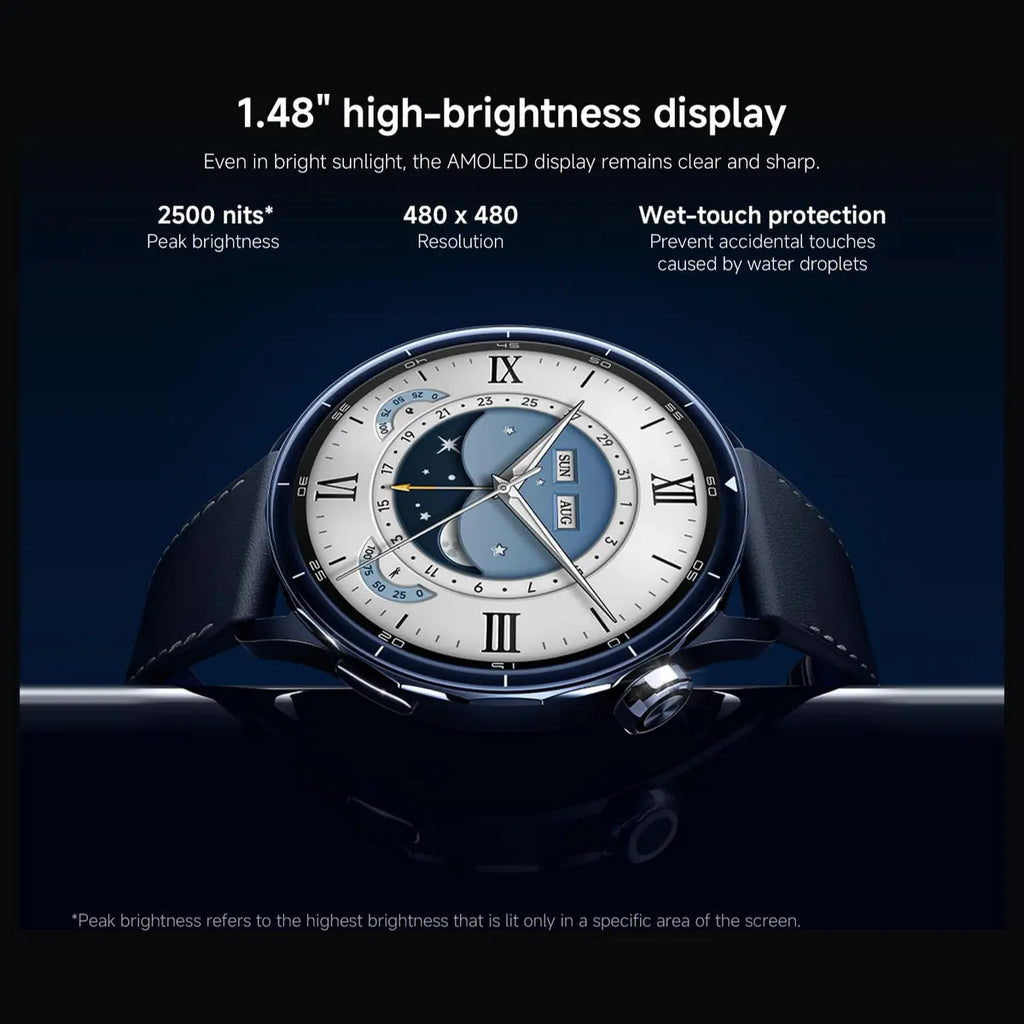 XIAOMI Watch S5 46mm Smartwatch, 1.48" AMOLED 2500 Nits, Up to 21 Days Battery, 150 Plus Sports Modes, Dual-Band GPS, NFC, Heart Rate and Sleep Monitoring, Xiaomi HyperOS, Black