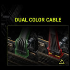 MSI MAG A1000GLS PCIE5 Fully Modular Compact Gaming 1000W Power Supply, 80 Plus Gold Up To 90% Efficiency, ATX 3.1 and PCIe 5.1 Ready, Native Dual-Color 12V-2x6 Cables, Low-Noise