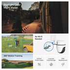 TP-Link Tapo C501GW Outdoor Pan and Tilt 4G LTE Camera, 1080P Full HD, Starlight Color Night Vision Up To 20m, 360 Degree Horizontal and 149 Degree Vertical, IP66 Weatherproof