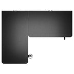 AndaSeat Wind Seeker L-Shaped Gaming Desk, 160x120cm, 75cm Height, 18mm Carbon Fiber Top, 150kg Max Weight, Black