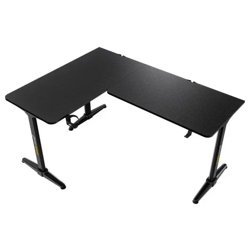 AndaSeat Wind Seeker L-Shaped Gaming Desk, 160x120cm, 75cm Height, 18mm Carbon Fiber Top, 150kg Max Weight, Black