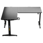 AndaSeat Wind Seeker L-Shaped Gaming Desk, 160x120cm, 75cm Height, 18mm Carbon Fiber Top, 150kg Max Weight, Black