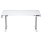AndaSeat Xtreme Series 1.6m Ergonomic Electric Standing Desk, Inside Leg Cable Management, White, Medium