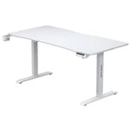 AndaSeat Xtreme Series 1.6m Ergonomic Electric Standing Desk, Inside Leg Cable Management, White, Medium
