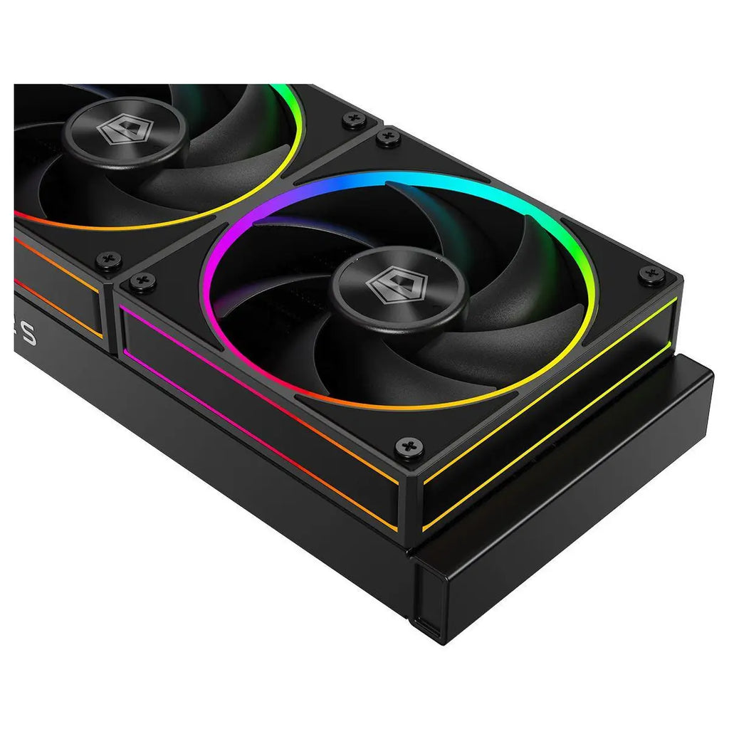 ID-Cooling SL360 V2 LCD ARGB AIO 360mm Liquid CPU Cooler, 2.1" LCD Display, Upgraded Pump Motor, Premium Sleeve Tubing, AF Series ARGB Fans, Black