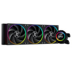 ID-Cooling SL360 V2 LCD ARGB AIO 360mm Liquid CPU Cooler, 2.1" LCD Display, Upgraded Pump Motor, Premium Sleeve Tubing, AF Series ARGB Fans, Black