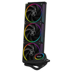 ID-Cooling SL360 V2 LCD ARGB AIO 360mm Liquid CPU Cooler, 2.1" LCD Display, Upgraded Pump Motor, Premium Sleeve Tubing, AF Series ARGB Fans, Black