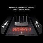 TP-Link Archer GE400 BE6500 Dual-Band Wi-Fi 7 Gaming Router, Up to 6.5Gbps, 5765Mbps 5GHz and 688Mbps 2.4GHz, Six Antennas With Beamforming, Two 2.5G LAN Ports
