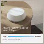 TP-Link Deco BE25 BE5000 Whole Home Mesh WiFi 7 System, Dual-Band WiFi Up to 5Gbps 4324Mbps 5GHz Plus 688Mbps 2.4GHz, 2x 2.5Gbps Ports