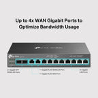TP-Link ER7212PC Omada 3-in-1 Gigabit VPN Router, Up to 4 WAN, 8 PoE+ LAN Ports 110W, Fanless