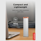 Lenovo PS8S 2TB Portable SSD, Up To 1050MB/s Read, 1000MB/s Write, USB 3.2 Gen 2 USB-C, Slim Lightweight 40g Aluminum Body
